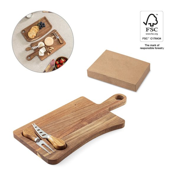 Сырная доска из акации с ручкой CASSIA - Сырная доска из акации с ручкой CASSIA