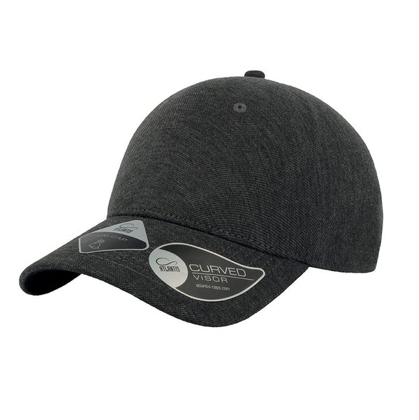 Бейсболка UNI-CAP PIQUET, без панелей и швов, без застежки - Бейсболка "UNI-CAP PIQUET", темно-серый, 83% полиэстер, 15% вискоза, 2% эластан, плотность 190 г/м2