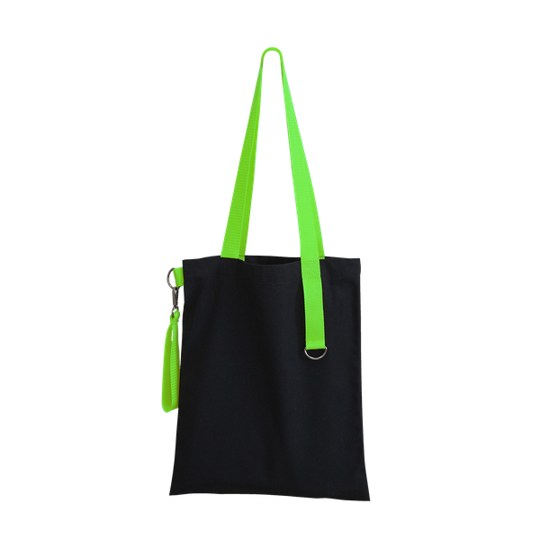 Шоппер Superbag black - Шоппер Superbag black (чёрный с салатовым)