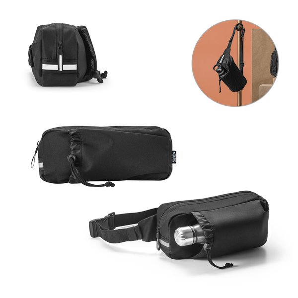 DELFOS POUCH. Поясная сумка из переработанного полиэстера 300D и 600D с отражающими элементами. - DELFOS POUCH. Поясная сумка из переработанного полиэстера 300D и 600D с отражающими элементами.