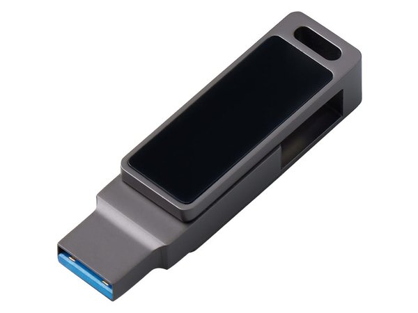 USB3.0/ Type-C флешка 2в1 на 32 ГБ «Спинлайт» с подсветкой - USB3.0/ Type-C флешка 2в1 на 32 ГБ «Спинлайт» с подсветкой