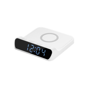 зарядная станция с часами 15w ригель (rigel), белая