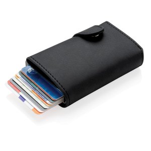 алюминиевый картхолдер standard с pu кошельком и защитой rfid