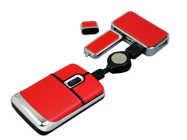 Подарочный набор USB-SET: USB мышь, USB хаб, USB 2.0- флешка на 4 Гб - Подарочный набор USB-SET: USB мышь, USB хаб, USB 2.0- флешка на 4 Гб
