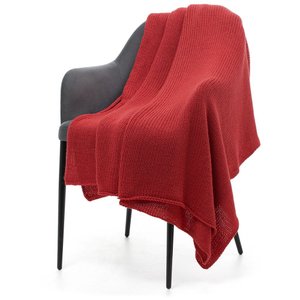плед knitly, красный (коралл)