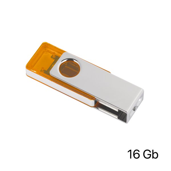 Флеш-карта TWISTA Transparent MS, 16Гб - Флеш-карта TWISTA Transparent MS, 16Гб оранжевый/прозрачный