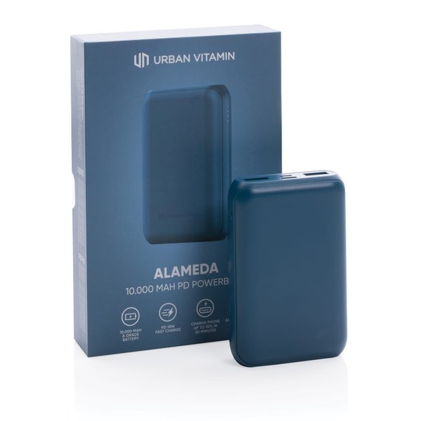 Внешний аккумулятор Urban Vitamin Alameda с быстрой зарядкой PD, 18 Вт, 10000 мАч - Внешний аккумулятор Urban Vitamin Alameda с быстрой зарядкой PD, 18 Вт, 10000 мАч
