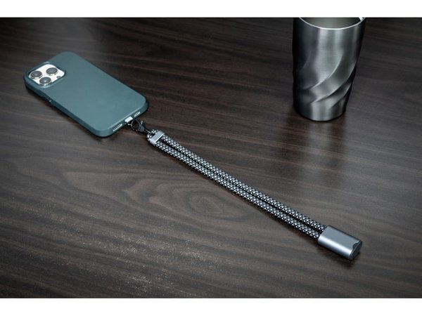 Ремешок-держатель для телефона с зарядным кабелем USB-C - USB-C «Lany Wristband Charge Eco» - Ремешок-держатель для телефона с зарядным кабелем USB-C - USB-C «Lany Wristband Charge Eco»