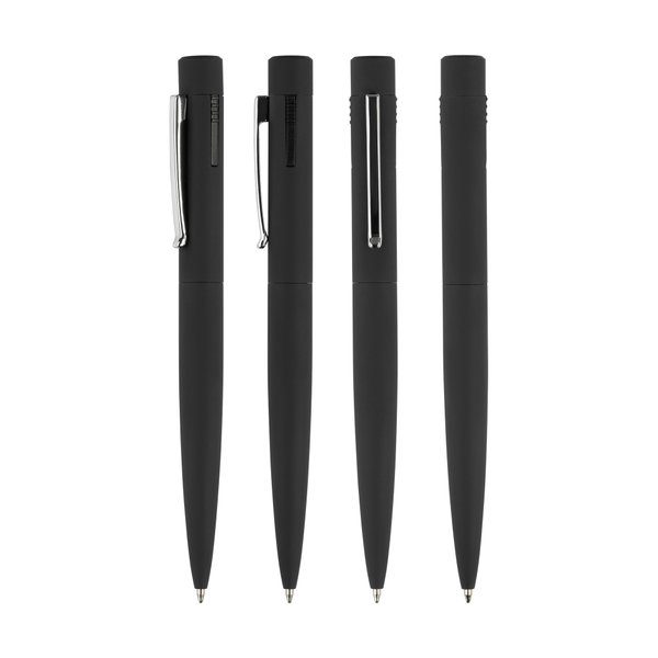 Ручка шариковая "Secret" с флеш-картой OTG 32Gb (USB2.0/Type-C), покрытие soft touch - Ручка шариковая "Secret" с флеш-картой OTG 32Gb (USB2.0/Type-C), покрытие soft touch черный