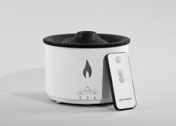 Увлажнитель воздуха "Smart Volcano"с пультом ДУ, функцией ароматерапии и интерьерной подсветкой - Увлажнитель воздуха "Smart Volcano"с пультом ДУ, функцией ароматерапии и интерьерной подсветкой белый с черным