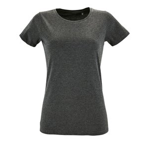 футболка женская regent fit women, черный меланж