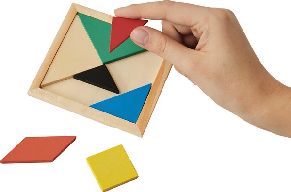 Деревянная головоломка TANGRAM BASE, цветная - Деревянная головоломка TANGRAM BASE, цветная