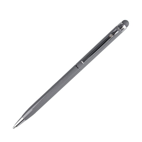Ручка шариковая со стилусом TOUCHWRITER - TOUCHWRITER, ручка шариковая со стилусом для сенсорных экранов, серый/хром, металл