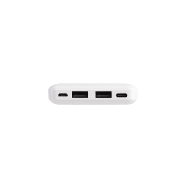 Зарядное устройство "Lumos" 10000 mAh с фонариком - Зарядное устройство "Lumos" 10000 mAh с фонариком белый