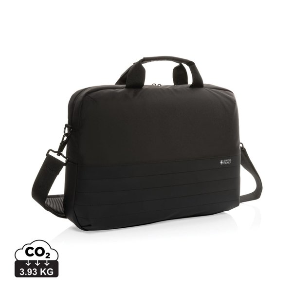 Сумка для ноутбука Swiss Peak с RFID-защитой из rPET AWARE™, 15,6’’ - Сумка для ноутбука Swiss Peak с RFID-защитой из rPET AWARE™, 15,6’’