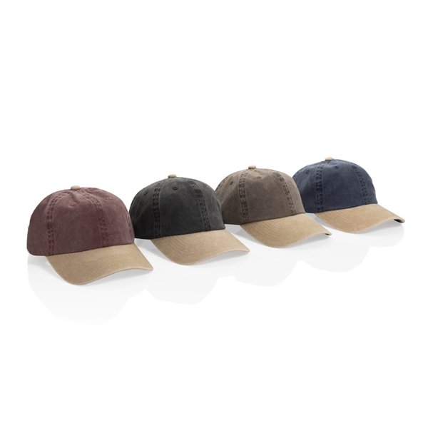 Бейсболка BEAU AWARE™ из двухцветной хлопковой саржи, 6 клиньев, 270 г/м² - Бейсболка BEAU AWARE™ из двухцветной хлопковой саржи, 6 клиньев, 270 г/м²