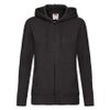 Толстовка "Lady-Fit Hooded Sweat Jacket", черный_XS, 75% х/б, 25% п/э, 280 г/м2