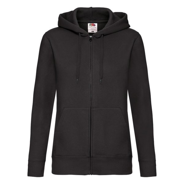 Толстовка женская LADY-FIT HOODED SWEAT JACKET - Толстовка "Lady-Fit Hooded Sweat Jacket", черный_XS, 75% х/б, 25% п/э, 280 г/м2