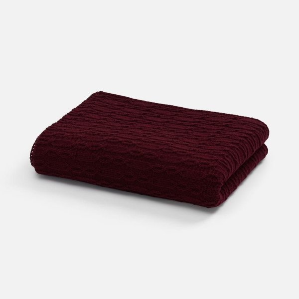 Плед Knitline, темно-красный (бордовый)