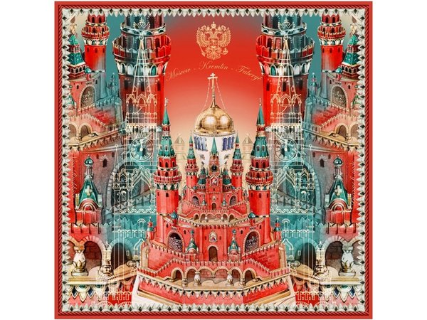 Платок «Кремль - Москва - Фаберже» - Платок «Кремль - Москва - Фаберже»