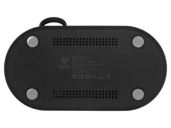 Складная зарядная станция с беспроводной зарядкой «Flashport», 15 Вт - Складная зарядная станция с беспроводной зарядкой «Flashport», 15 Вт