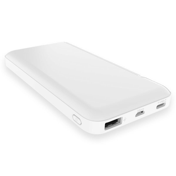 Внешний аккумулятор Optima, 10000 Mah - Внешний аккумулятор Optima, 10000 Mah, белый