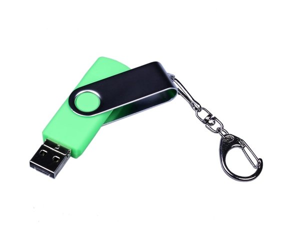 USB 2.0/micro USB/Type-C- флешка на 32 Гб c поворотным механизмом - USB 2.0/micro USB/Type-C- флешка на 32 Гб c поворотным механизмом