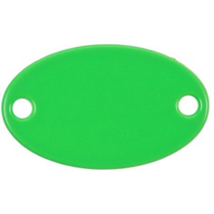 шильдик металлический alfa oval, зеленый неон