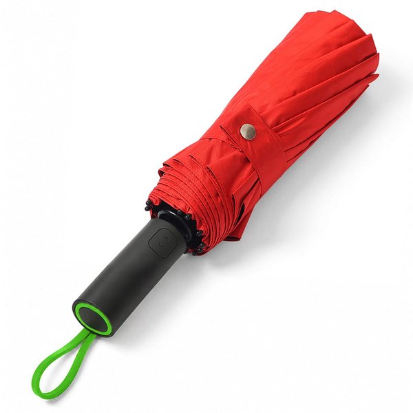 Кастомизированный автоматический складной зонт Altor - Кастомизированный автоматический складной зонт Altor, красный/зелёный