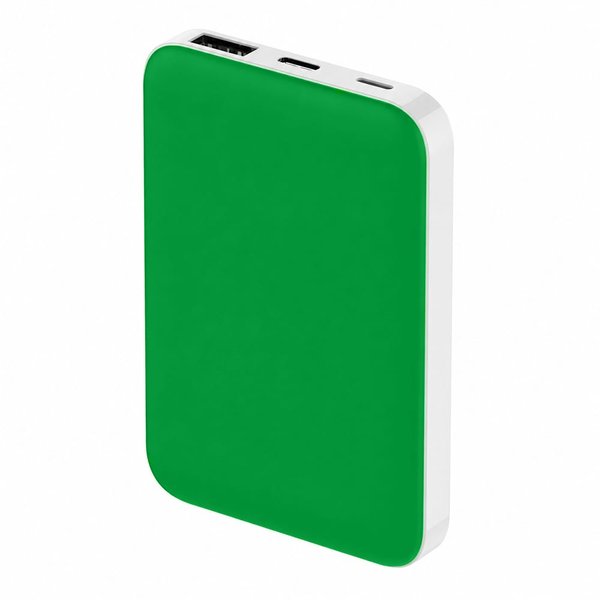 Внешний аккумулятор Fluffy, 5000 Mah - Внешний аккумулятор Fluffy, 5000 Mah, зеленый