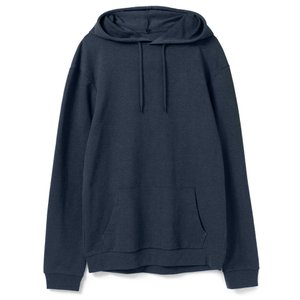толстовка с капюшоном унисекс hoodie, синий меланж