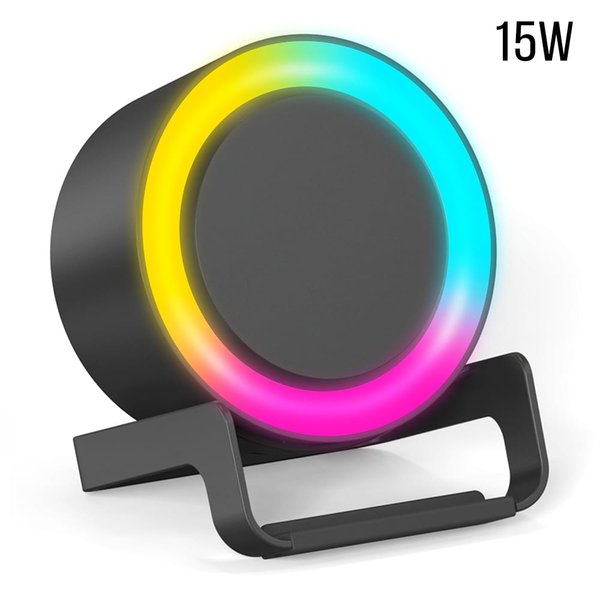 Беспроводная Bluetooth колонка U-Tone - Беспроводная Bluetooth колонка U-Tone RGB c функцией беспроводной зарядки 15W, черный