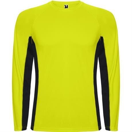 Спортивная футболка SHANGHAI L/S мужская - Спортивная футболка SHANGHAI L/S мужская, ФЛУОРЕСЦЕНТНЫЙ ЖЕЛТЫЙ/ЧЕРНЫЙ M