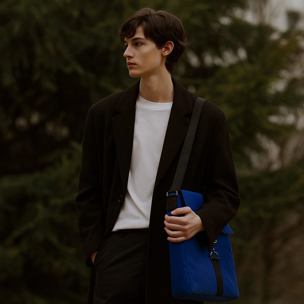 Шоппер Superbag Companion, с тремя отделениями, боковым креплением (карабин) и карманом - Шоппер Superbag Companion, с тремя отделениями, боковым креплением (карабин) и карманом (синий с черным)
