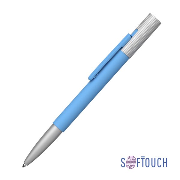 Ручка шариковая "Clas", покрытие soft touch - Ручка шариковая "Clas", покрытие soft touch голубой