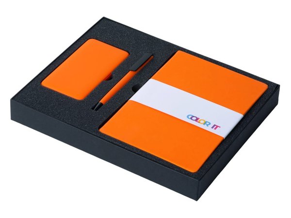Подарочный набор «COLOR IT» c блокнотом, ручкой и повербанком, 5000 mAh - Подарочный набор «COLOR IT» c блокнотом, ручкой и повербанком, 5000 mAh