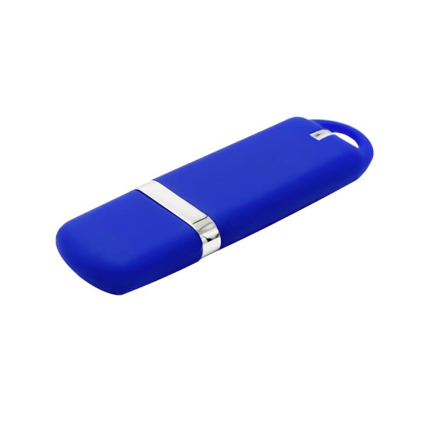 Флешка Shape с покрытием Софт Тач в футляре - Флешка Shape с покрытием Софт Тач в футляре, синий