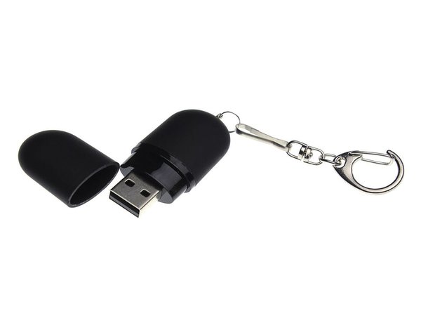 USB 2.0- флешка «Goutte Soft-touch» на 512 Мбайт каплевидной формы - USB 2.0- флешка «Goutte Soft-touch» на 512 Мбайт каплевидной формы