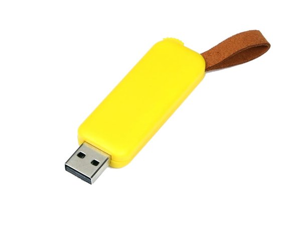 USB 2.0- флешка промо на 4 Гб прямоугольной формы, выдвижной механизм - USB 2.0- флешка промо на 4 Гб прямоугольной формы, выдвижной механизм