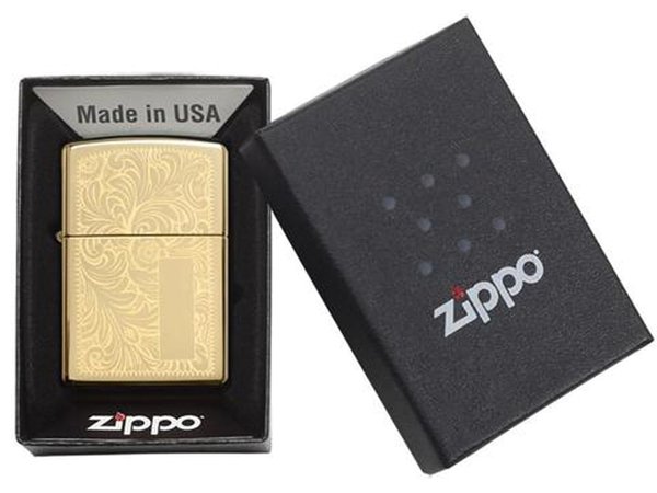 Зажигалка ZIPPO Venetian® с покрытием High Polish Brass - Зажигалка ZIPPO Venetian® с покрытием High Polish Brass