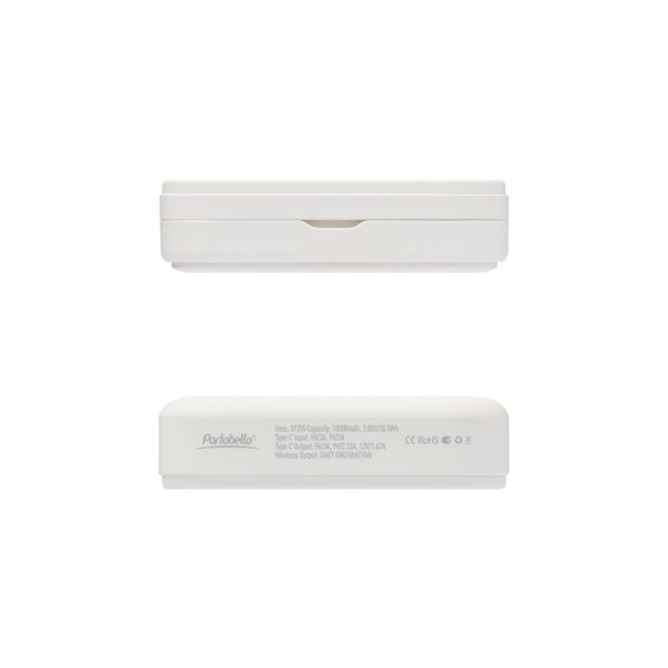 Внешний аккумулятор Юнион PD (Union PD) 10000mAh с функцией беспроводной зарядки 15W, белый
