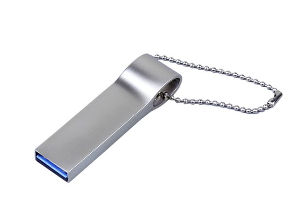 USB 2.0-флешка на 32 Гб с мини чипом и боковым отверстием для цепочки - USB 2.0-флешка на 32 Гб с мини чипом и боковым отверстием для цепочки