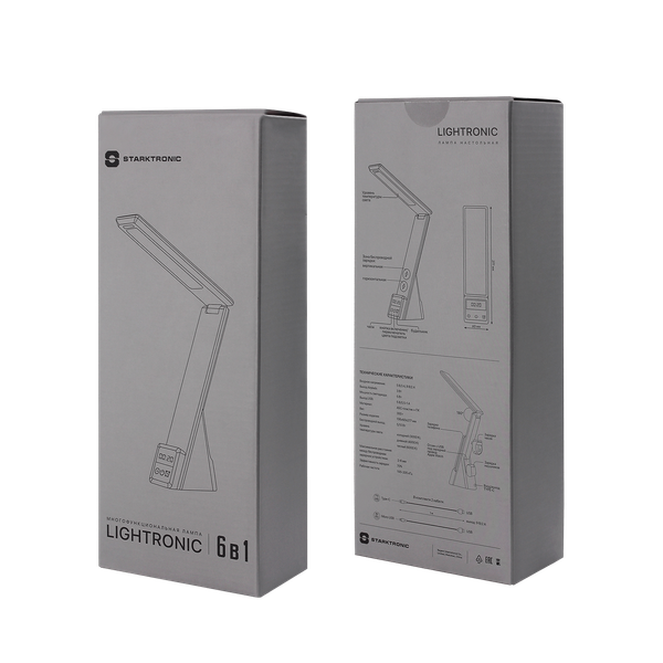 Многофункциональная лампа 6 в 1, Lightronic - Многофункциональная лампа 6 в 1, Lightronic (Черный)