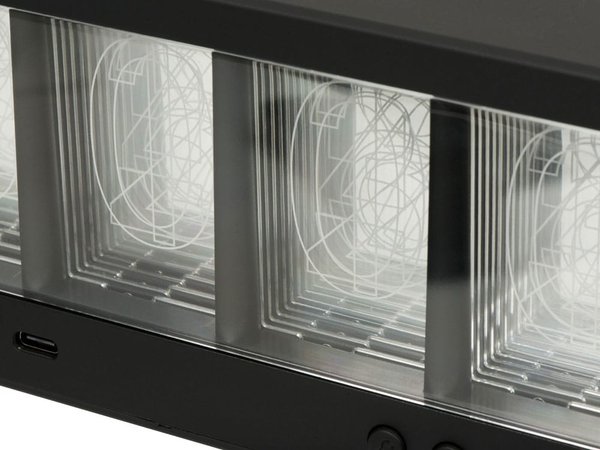 Часы с LED-подсветкой и беспроводной зарядкой «Cyber», 10 Вт - Часы с LED-подсветкой и беспроводной зарядкой «Cyber», 10 Вт