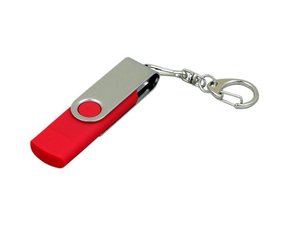 usb 2.0- флешка на 64 гб с поворотным механизмом и дополнительным разъемом micro usb