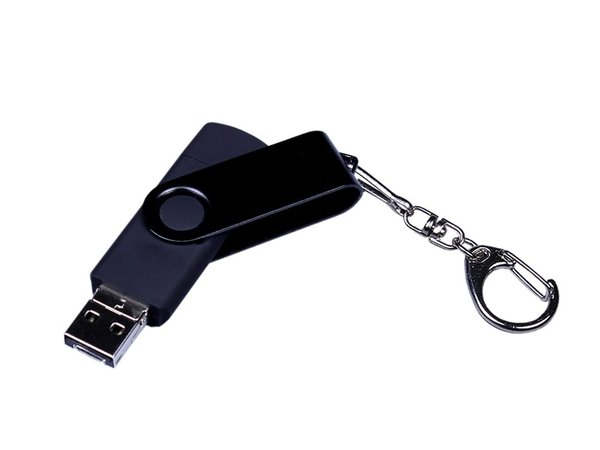 USB 2.0/micro USB/Type-С- флешка на 64 Гб 3-в-1 с поворотным механизмом - USB 2.0/micro USB/Type-С- флешка на 64 Гб 3-в-1 с поворотным механизмом