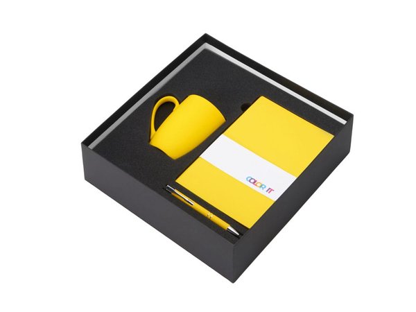 Подарочный набор «COLOR IT» с блокнотом, металлической ручкой и кружкой - Подарочный набор «COLOR IT» с блокнотом, металлической ручкой и кружкой