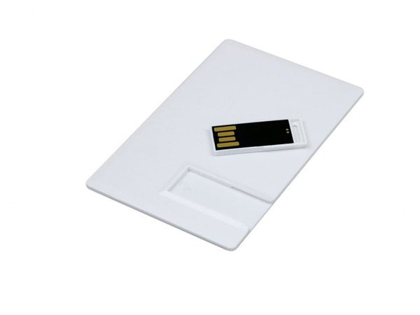 USB 2.0- флешка на 8 Гб в виде пластиковой карты с полностью выдвижным чипом - USB 2.0- флешка на 8 Гб в виде пластиковой карты с полностью выдвижным чипом