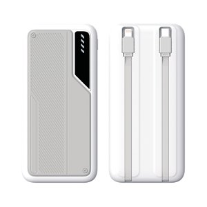 зарядное устройство "connect" 10000 mah со встроенными type-c/lightning кабелями