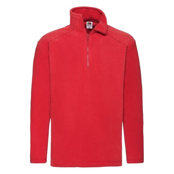 Толстовка мужская "Half Zip Fleece" - Толстовка "Half Zip Fleece", красный_2XL, 100% полиэстер, 300 г/м2